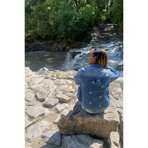 Denim Flower 2pc Set