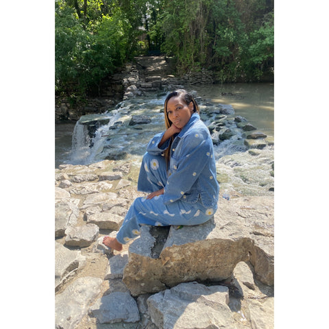 Denim Flower 2pc Set